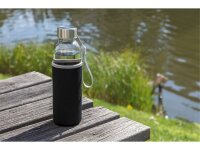 Glasflasche mit Neopren-Sleeve schwarz