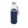 Glasflasche mit Neopren-Sleeve blau