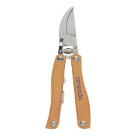 Garten-Multitool aus Holz braun