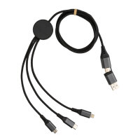 Terra 120cm 6-in-1-Kabel aus RCS recyceltem Aluminium grau