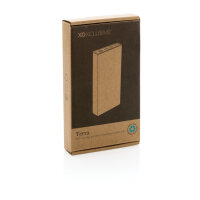 Terra 5.000 mAhPowerbank aus RCS recyceltem Aluminium grau