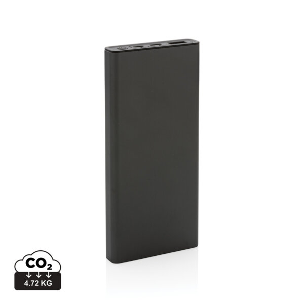 Powerbank Terra da 10000 mAh 18W in alluminio riciclato grigio