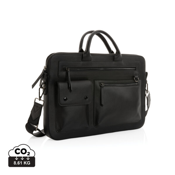 Borsa porta PC 14 Swiss Peak in PU riciclato nero