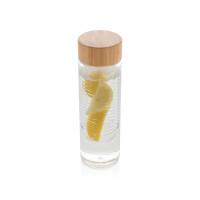 Aromaflasche mit Bambusdeckel transparent