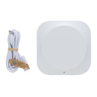 Caricatore wireless 10W Oregon in plastica riciclata RCS marrone