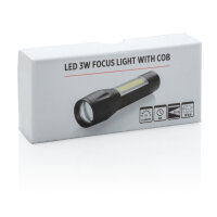 Torcia LED 3W con COB nero