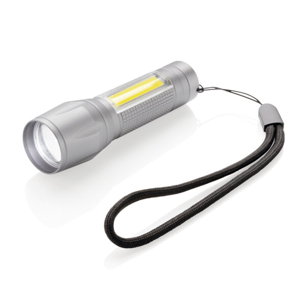 Torcia LED 3W con COB grigio