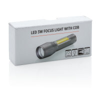 Torcia LED 3W con COB grigio