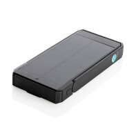 Skywave 10000mAh Solarpowerbank aus RCS recycelt. Kunststoff schwarz