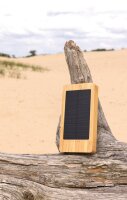 Powerbank solare 10.000 mAh in bambù marrone