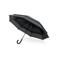 Swiss Peak AWARE™ 23 bis 27 erweiterbarer Regenschirm schwarz