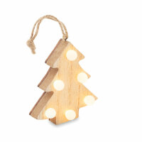 Anhänger aus Holz mit LED Holz