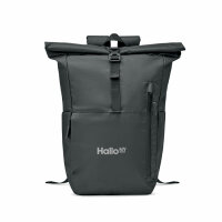 Zaino rolltop 300D RPET Nero