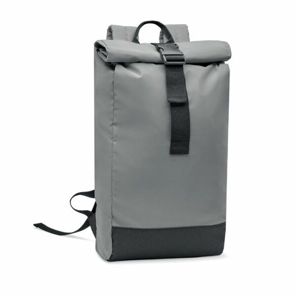 Zaino Rolltop riflettente Argento Opaco