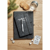 Notebook A5 feltro RPET Grigio Pietra