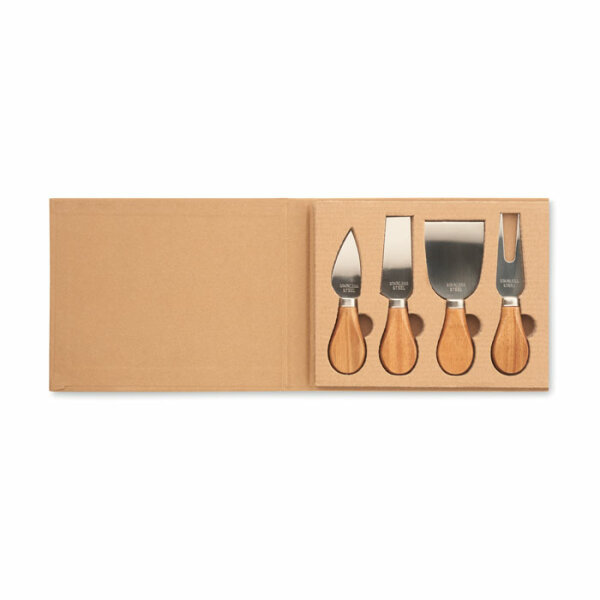 Set di 4 coltelli da formaggio Legno