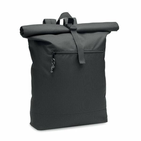 Zaino rolltop in RPET 600D Nero