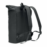 Zaino rolltop in RPET 600D Nero