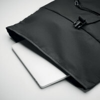 Zaino rolltop in RPET 600D Nero