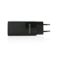 Caricatore da parete USB a 3 porte Philips 65W ultra rapido nero