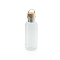 GRS rPET Flasche with Bambusdeckel und Griff