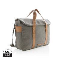 Borsa porta PC in canvas senza PVC grigio