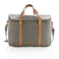 Borsa porta PC in canvas senza PVC grigio