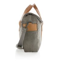 Borsa porta PC in canvas senza PVC grigio