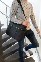 Soho 15.6" Business Laptop-Tasche aus RPET, PVC-frei schwarz, grün