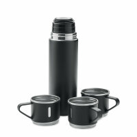 Flasche und Becher-Set 4tlg. Schwarz