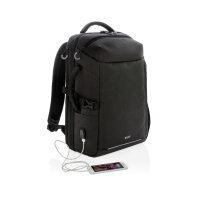 Zaino da viaggio Swiss Peak con RFID e USB nero