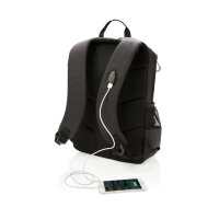 Zaino porta PC da 15,6" RFID & USB Lima senza PVC nero, grigio