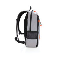Lima 15,6" RFID & USB Laptop-Rucksack, PVC-frei grau, orange