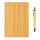 Set penna e taccuino A5 in bambù marrone