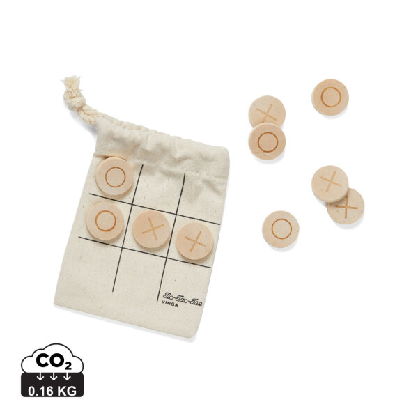 VINGA Tic-Tac-Toe Mini-Spiel braun