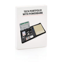 Tech Portfolio mit Powerbank schwarz