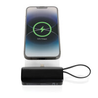 Powerbank 3000 mAH Powerlink in rPlastica RCS con lightning nero