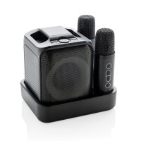 Karaoke con doppio microfono Singvibe in plastica RCS nero