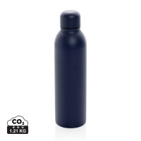 RCS recycelte Stainless Steel Vakuumflasche navy blau