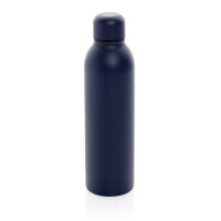 RCS recycelte Stainless Steel Vakuumflasche navy blau