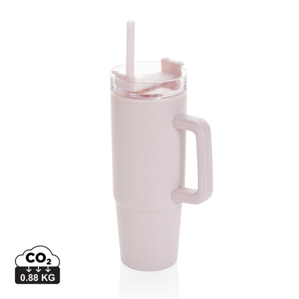 Tazza con manico Tana in plastica riciclata RCS 900ML rosa