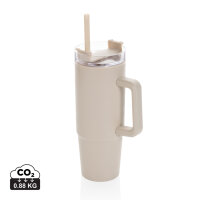 Tazza con manico Tana in plastica riciclata RCS 900ML beige