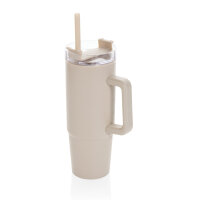 Tazza con manico Tana in plastica riciclata RCS 900ML beige