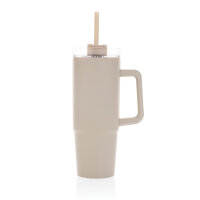 Tazza con manico Tana in plastica riciclata RCS 900ML beige