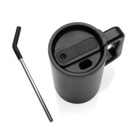 Tazza Cube in r-Acciaio RCS 800ml nero