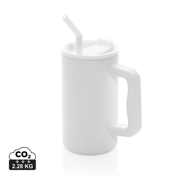 Tazza Cube in r-Acciaio RCS 800ml bianco