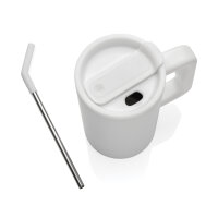 Tazza Cube in r-Acciaio RCS 800ml bianco