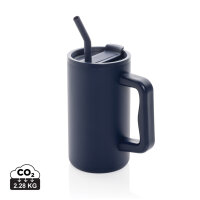 Tazza Cube in r-Acciaio RCS 800ml blu navy