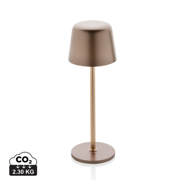 Lampada USB ricaricabile da tavolo Zenic in plastica RCS bronzo