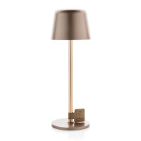 Lampada USB ricaricabile da tavolo Zenic in plastica RCS bronzo